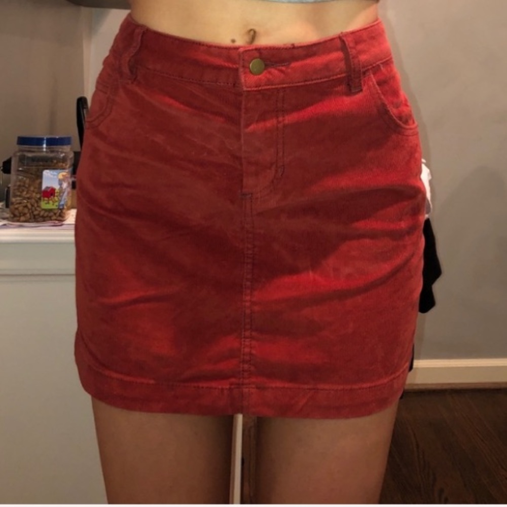 Urban Outfitters BDG Rust Corduroy Miniskirt